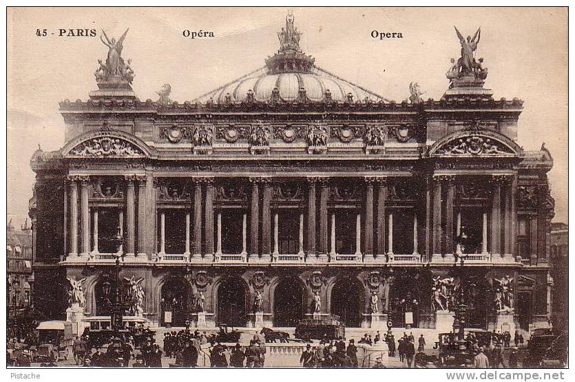 Paris - Opéra - Très Animée - 1900-10s - Non Circulée - Carte JMT # 45 - Other Monuments