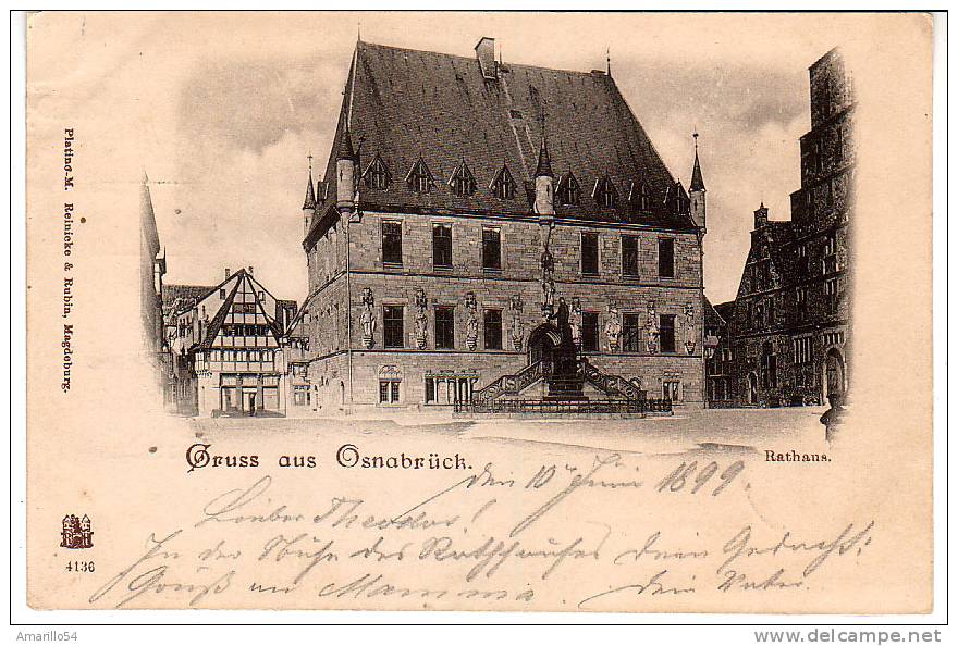 RAR Gruss Aus Osnabrück 1899 ! - Osnabrueck