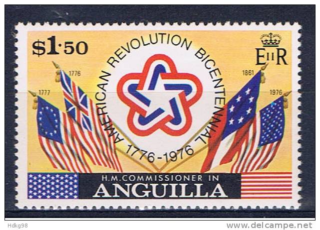 Anguilla+ 1975 Mi 222** Unabhängigkeit Der USA - Anguilla (1968-...)
