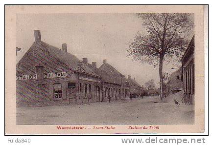 CPA.   WESTVLETEREN.         Station De Tram. - Vleteren