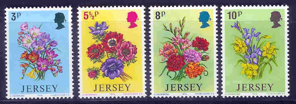 JERSEY 1974 MNH Stamp(s) Flowers 95-98 #4219 - Other & Unclassified