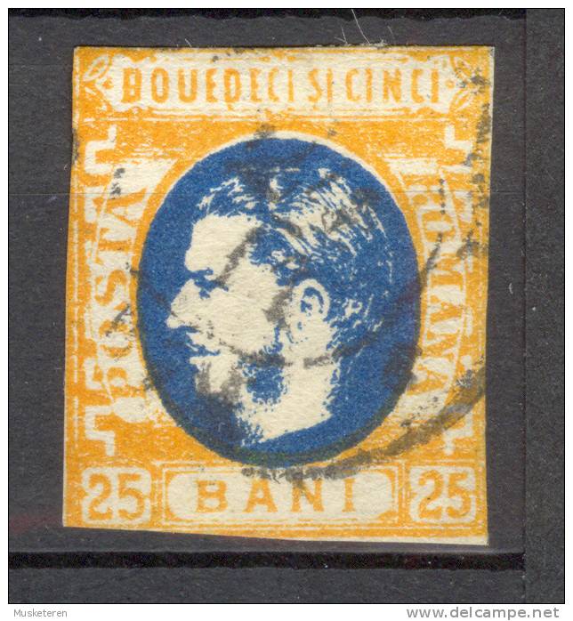 Romania 1869 Mi. 24  25B Count Fürst Karl I  €30,- - 1858-1880 Moldavie & Principauté