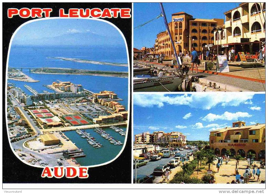 CPSM. PORT LEUCATE. 3 VURS. DATEE 1986. - Leucate