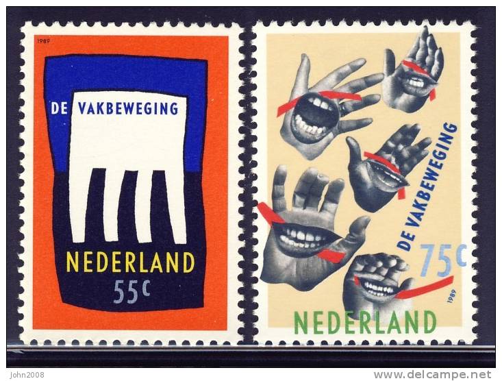 Niederlande / Netherlands 1989 : Mi 1358/1359 *** - De Vakbeweging - Nuevos