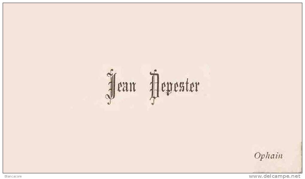 JEAN DEPESTER à OPHAIN - Visiting Cards