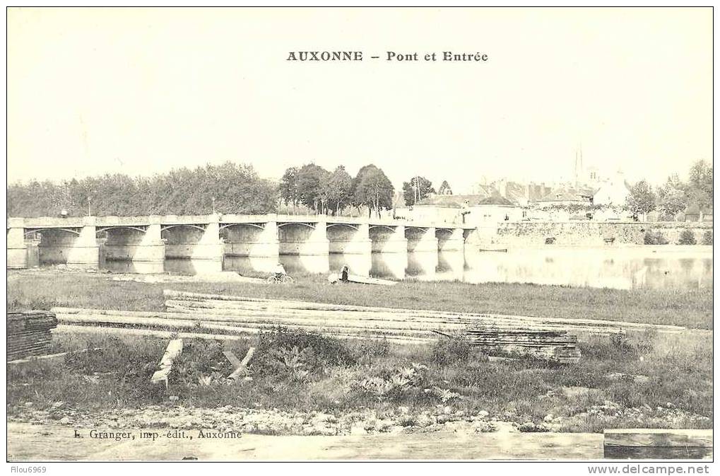 RARE CARTE POSTALE   AUXONNE   COTE D OR PONT ET ENTREE - Auxonne