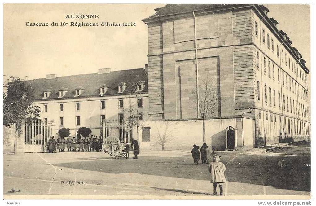 RARE CARTE POSTALE   AUXONNE   COTE D OR   CASERNE DU 10° REGIMENT D INFANTERIE - Auxonne