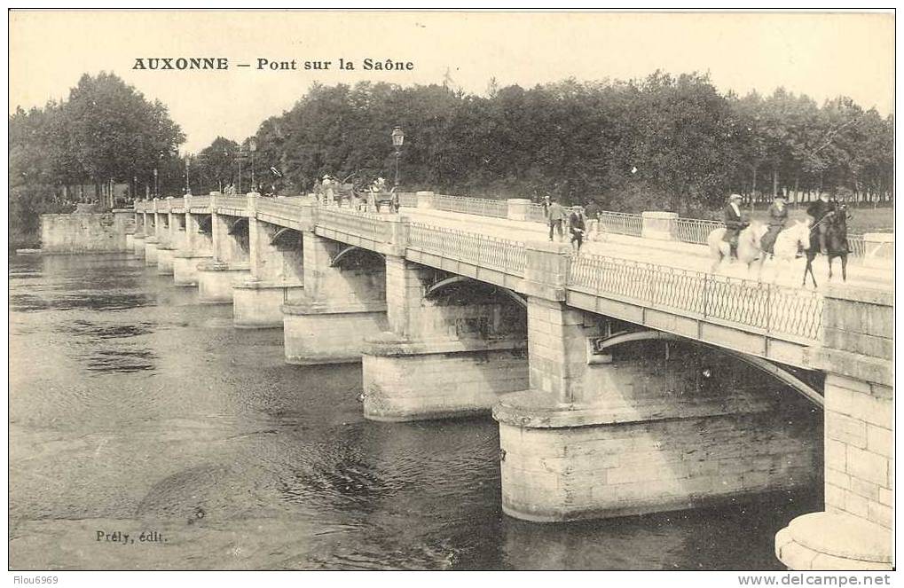 RARE CARTE POSTALE   AUXONNE   COTE D OR   PONT SUR LA SAONE - Auxonne