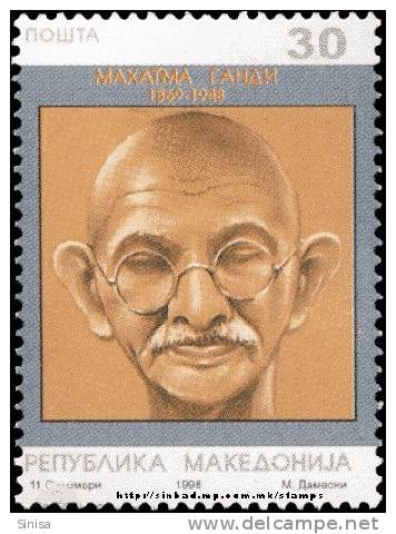 Macedonia / Mahatma Gandhi Stamp - Mahatma Gandhi