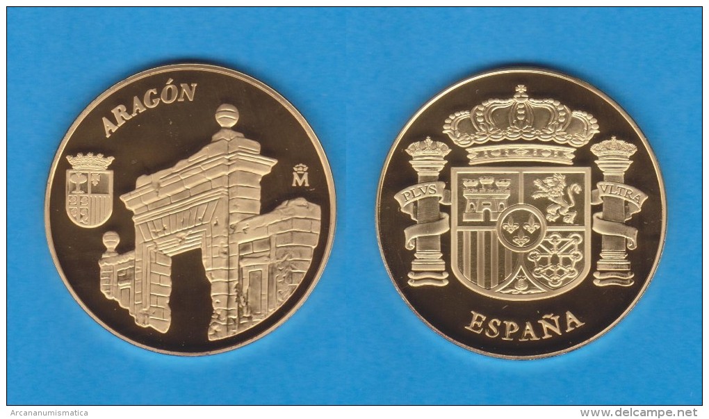 ESPAÑA / SPAIN   MEDALLA  ORO / GOLD    SC/UNC  PROOF  ARAGON    DL-7135 - Andere & Zonder Classificatie