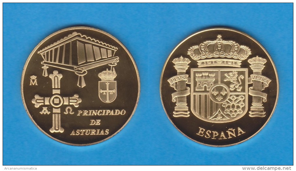 ESPAÑA / SPAIN   MEDALLA  ORO / GOLD    SC/UNC  PROOF  ASTURIAS    DL-7136 - Autres & Non Classés