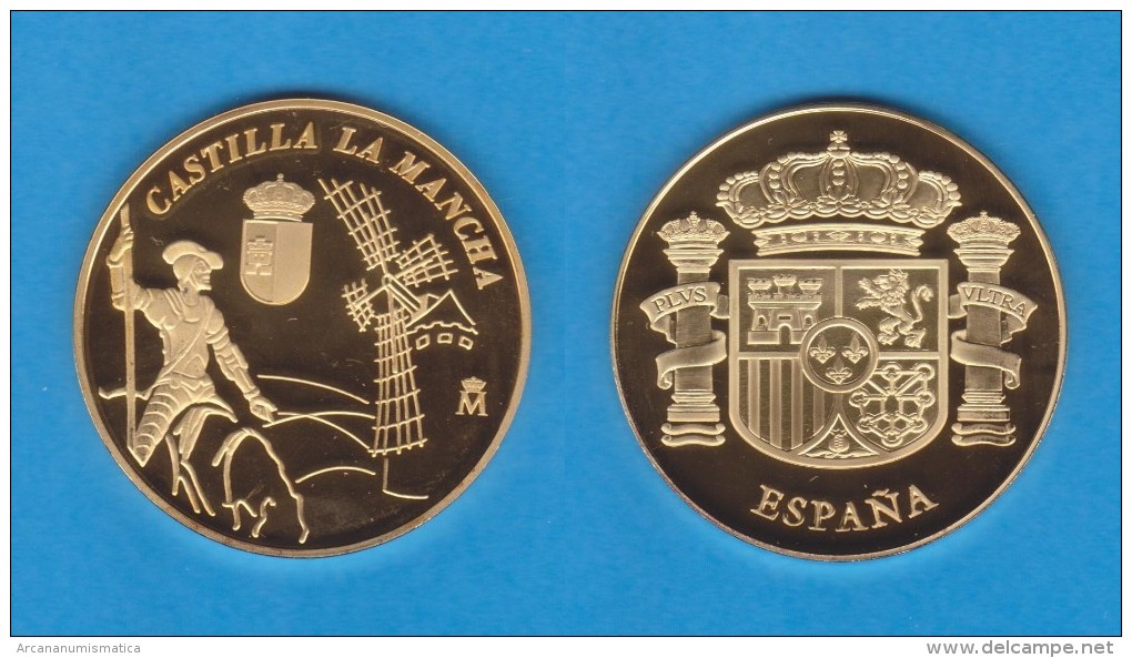 ESPAÑA / SPAIN   MEDALLA  ORO / GOLD    SC/UNC  PROOF  CASTILLA LA MANCHA   DL-7140 QUIJOTE - Sonstige & Ohne Zuordnung