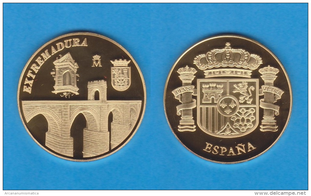 ESPAÑA / SPAIN   MEDALLA  ORO / GOLD    SC/UNC  PROOF  EXTREMADURA     DL-7144 - Otros & Sin Clasificación