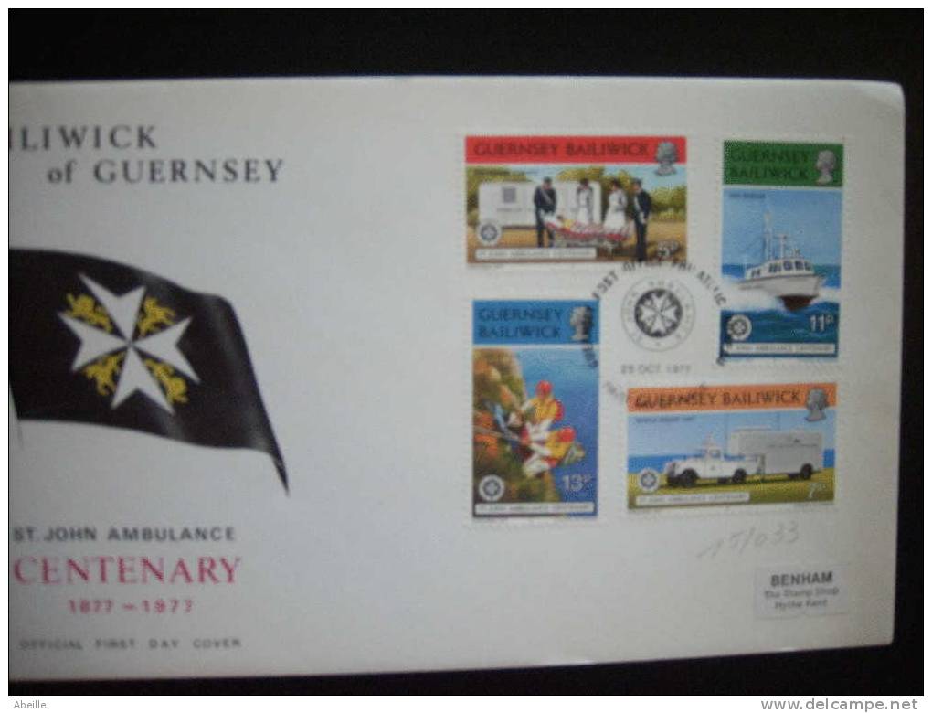 15/033   FDC   GUERNSEY - First Aid
