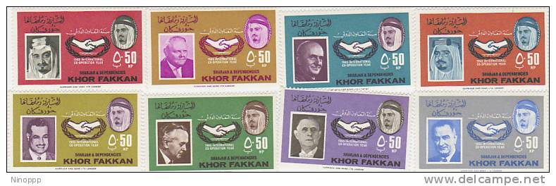 Khor Fakkan-1966 International Cooperation Year Set MNH - Khor Fakkan