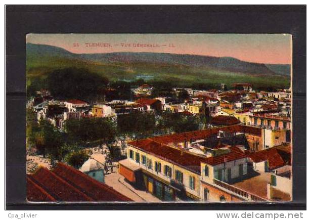 ALGERIE Tlemcen Vue Générale, Colorisée, Ed Ll 24, 192? - Tlemcen