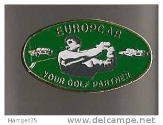 Pin's Europcar,"your Golf Partner",golfeur - Golf
