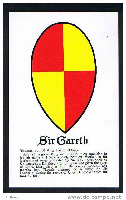 Postcard - History - Folklore - Myths - Legends - Heraldry Shield - Sir Gareth Knight Of King Arthur - Ref 419 - Other & Unclassified