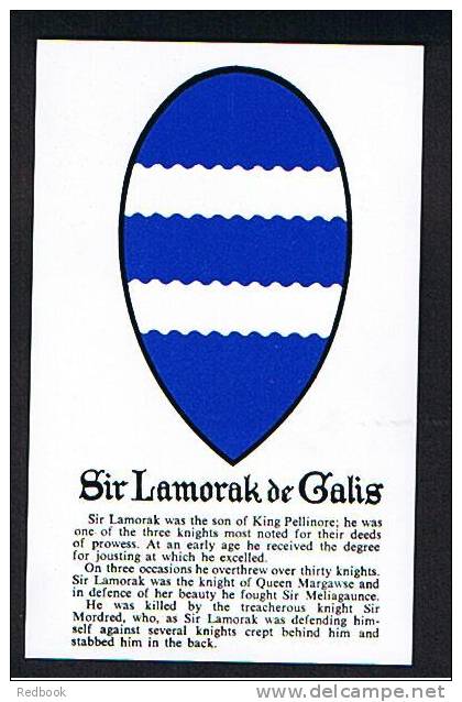 Postcard - History - Folklore - Myths - Legends - Heraldry Shield - Sir Lamorak De Galis Knight Of King Arthur - Ref 419 - Other & Unclassified