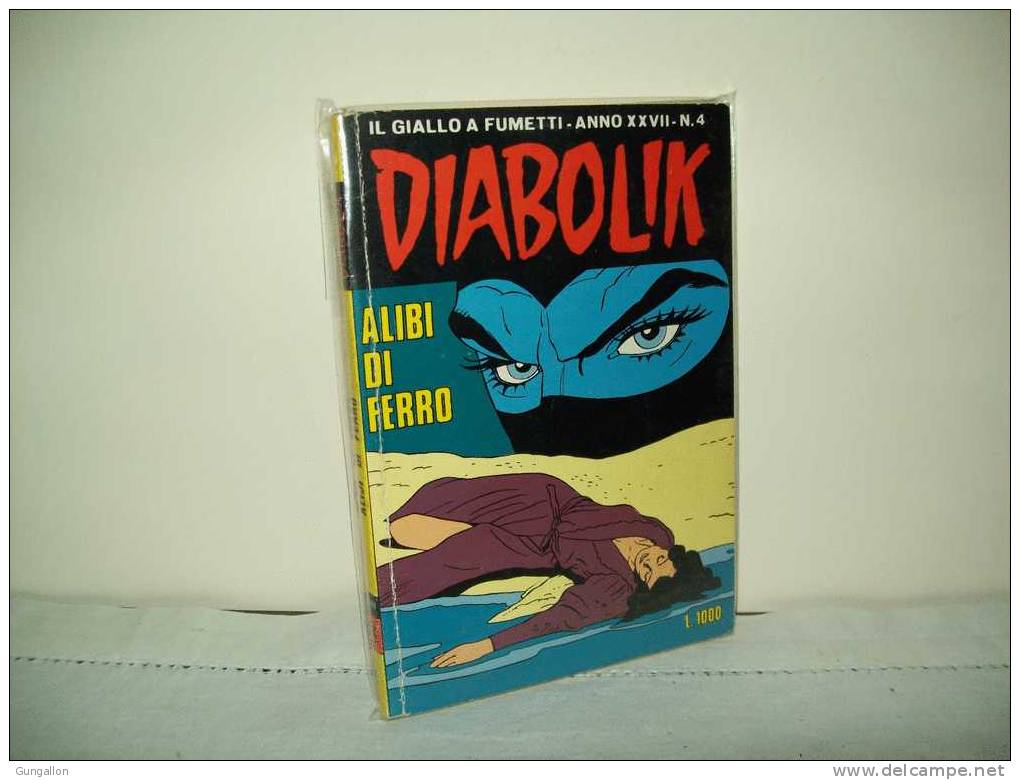 Diabolik(Astorina 1988)  Anno XXVII° N. 4 - Diabolik