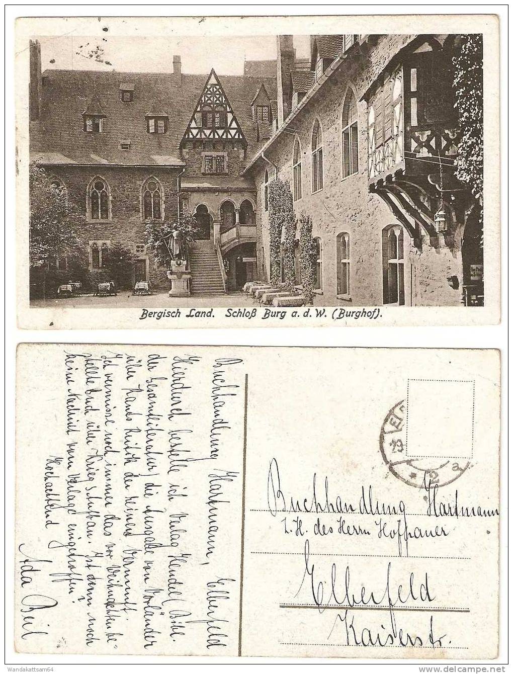 AK Bergisch Land. Schloß Burg A. D. W. (Burghof) Nach Elberfeld - Solingen