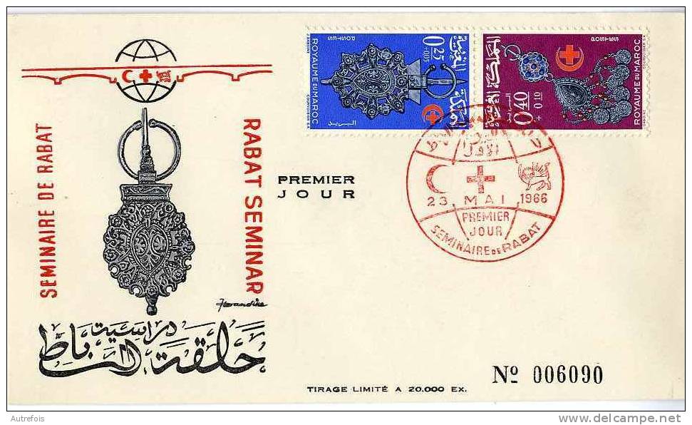 MAROC  -  SEMINAIRE DE RABAT  -   1966  -  ENVELOPPE 1° JOUR - Morocco (1956-...)