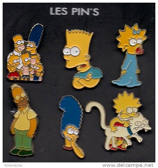 Famille Simpson - Lot De 6 Pin´s Les Simpson - Personnes Célèbres