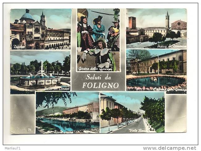 Umbria FOLIGNO Vedutine 1959 Viaggiata - Formato Grande - - Foligno