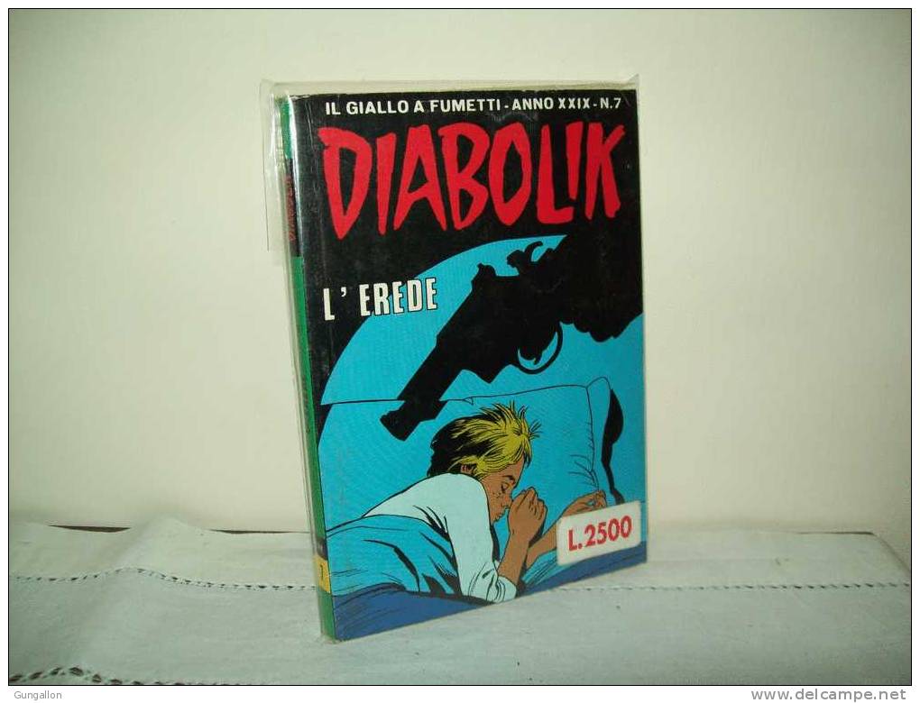 Diabolik(Astorina 1990)  Anno XXIX° N. 7 - Diabolik
