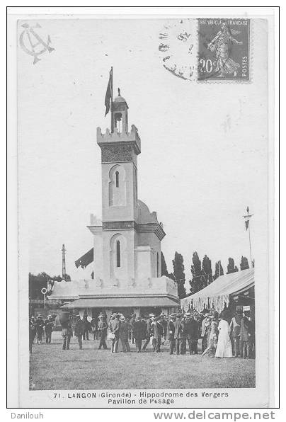 33 // LANGON, Hippodrome Des Vergers, Pavillon De Pesage, N° 71 - Langon