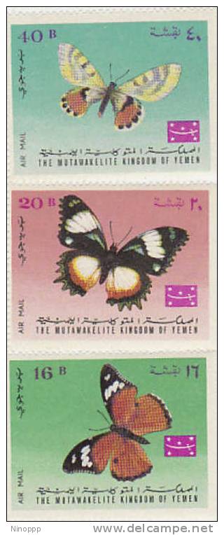 Yemen-butterflies Set 3 MNH - Butterflies