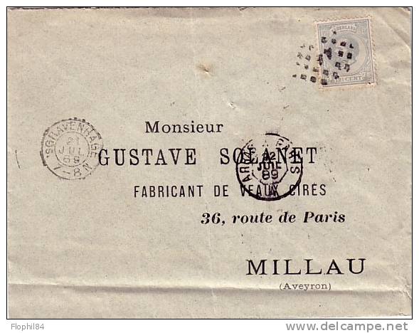 PAYS BAS-SGRAVENHAGE 21-7-1889-ENTREE ARRAS A PARIS - Poststempel
