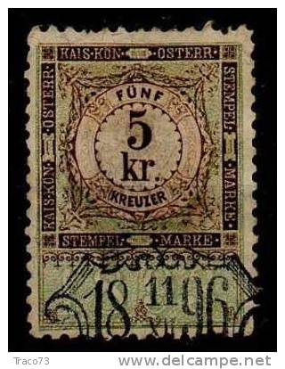 1896 - MARCA DA BOLLO   - 5 Kr - Steuermarken