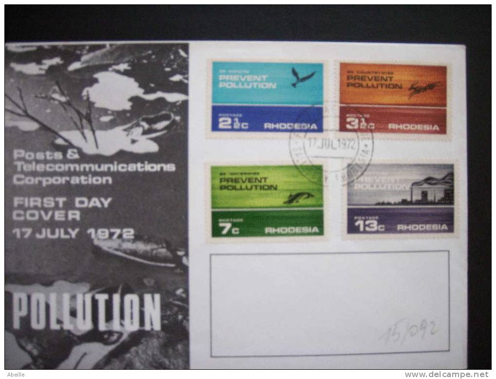 15/092   FDC   RHODESIA - Pollution