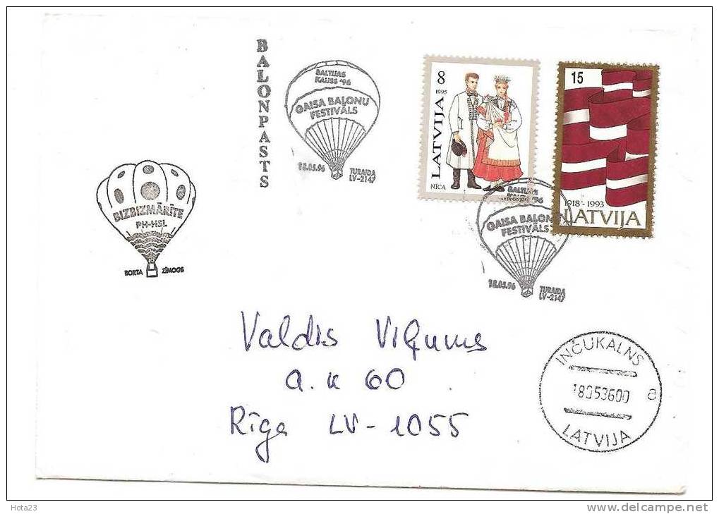 LATVIA - Airbalon Post + Airbalon Fest - Real Post  + Special Cacels - Other (Air)