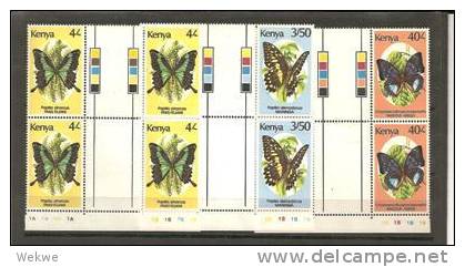 Ken Mi.Nr.415-30/  KENIA - 1988, Schmetterling 4-er Block (butterfly, Mariposa)** - Kenia (1963-...)