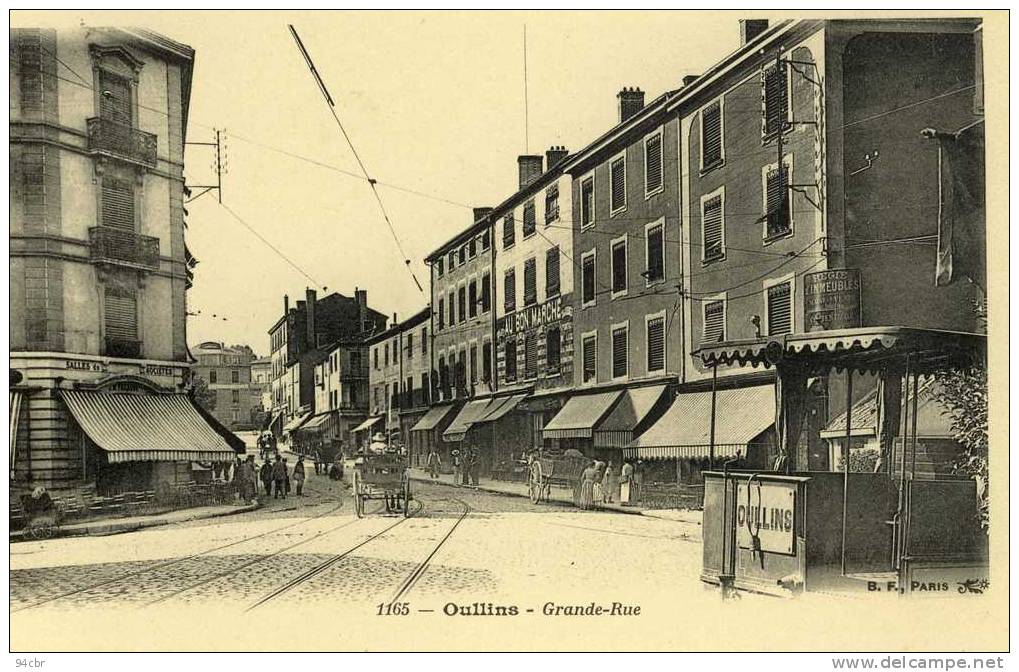 CPA (69)  OULLINS Grande Rue - Oullins