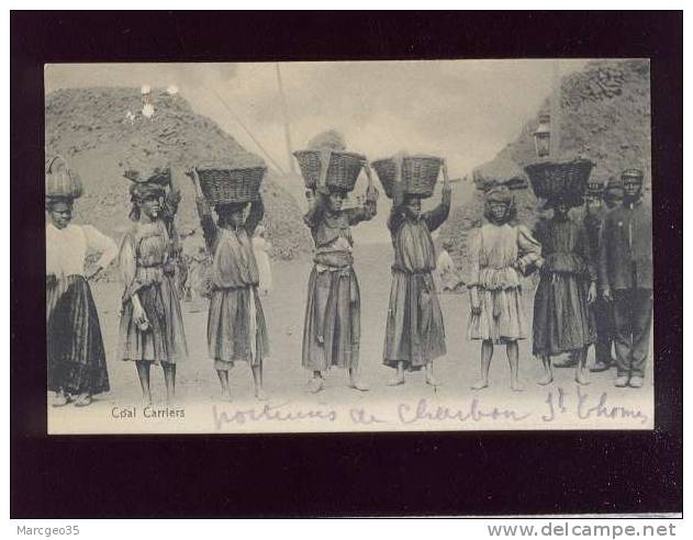 Coal Carriers  D.W.I.édit.lightbourn´s West India Animée Porteuses De Charbon Métier St Thomas  Travail Des Femmes - Islas Vírgenes Americanas