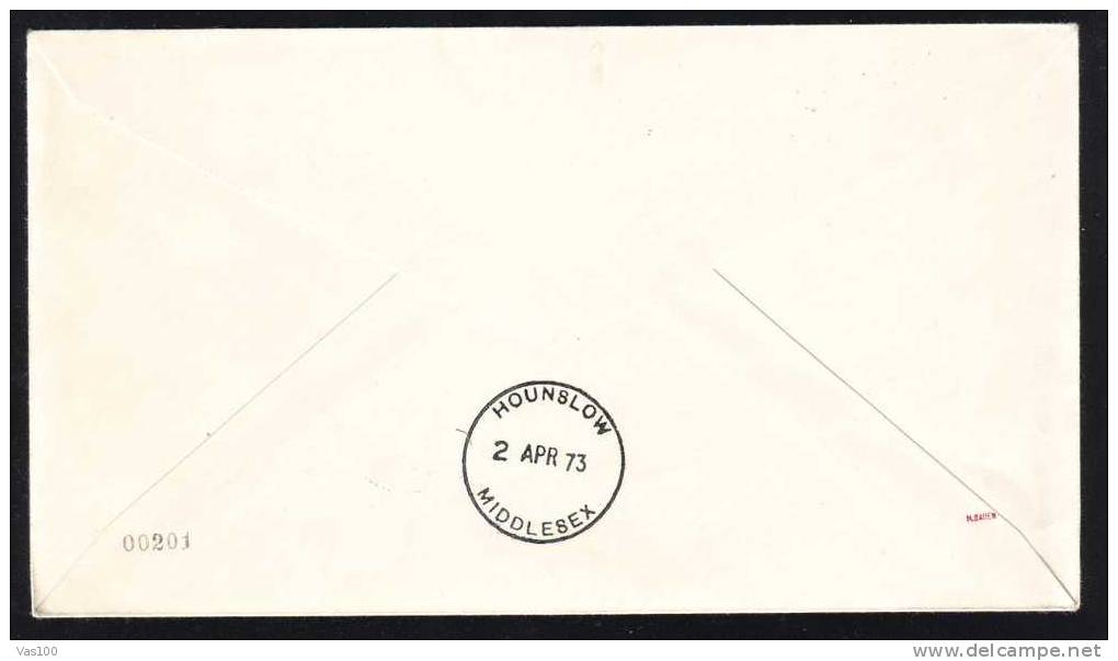 Romania 1973 FIRST FLIGHT BUCURESTI-Amsterdam-Londr A,RARE COVER Nice Franking A Vlaicu. - Altri (Aria)