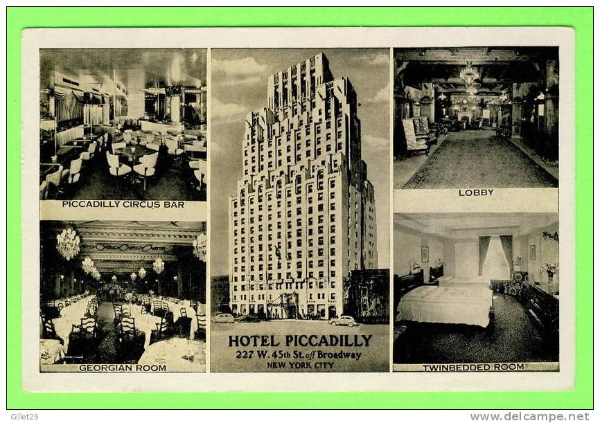 NEW YORK CITY, NY  - HOTEL PICCADILLY - 5 MULTIVUES - LUMITONE PHOTOPRINT - - Cafes, Hotels & Restaurants