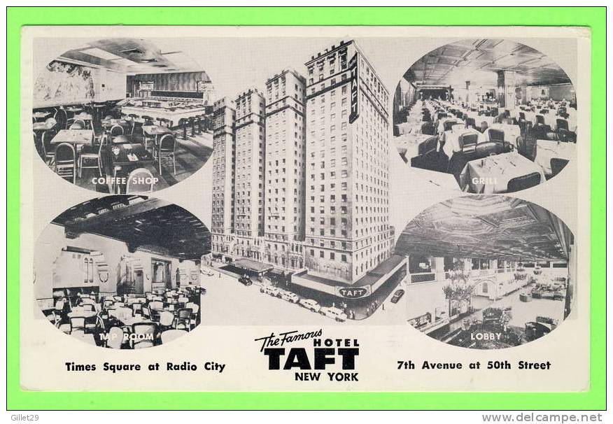 NEW YORK CITY, NY - HOTEL TAFT HOTEL - 5 MULTIVUS - TRAVEL IN 1962 - - Cafés, Hôtels & Restaurants
