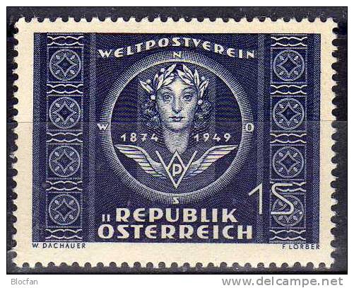 75 Jahre Weltpostverein UPU Austria 943/5 ** 20€ - U.P.U.