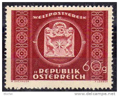 75 Jahre Weltpostverein UPU Austria 943/5 ** 20€ - U.P.U.