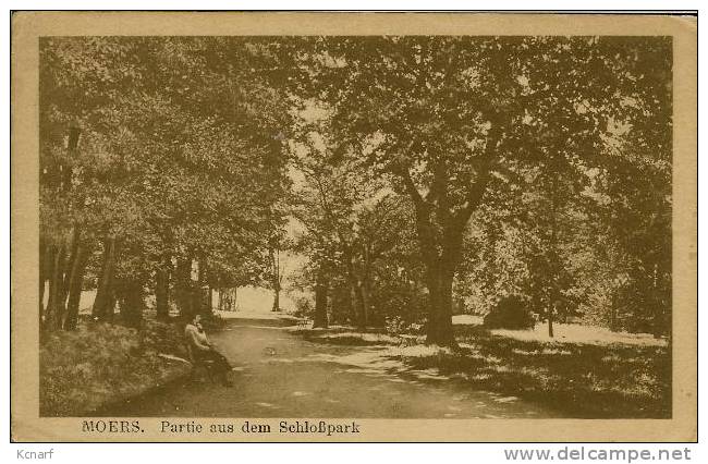 CP De MOERS " Partie Aus Dem Schlobpark " Avec Cachet Postes Militaires 7 . - Mörs