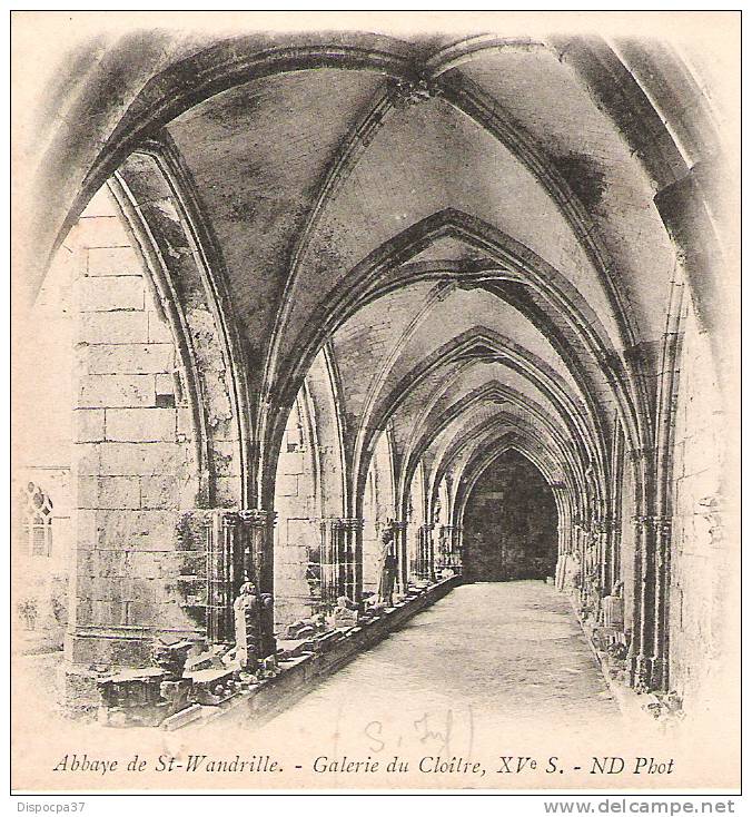 76 -SEINE MARITIME - CPA  SAINT-WANDRILLE - Galerie Du Cloître De L´Abbaye;XV° Siècle - Saint-Wandrille-Rançon