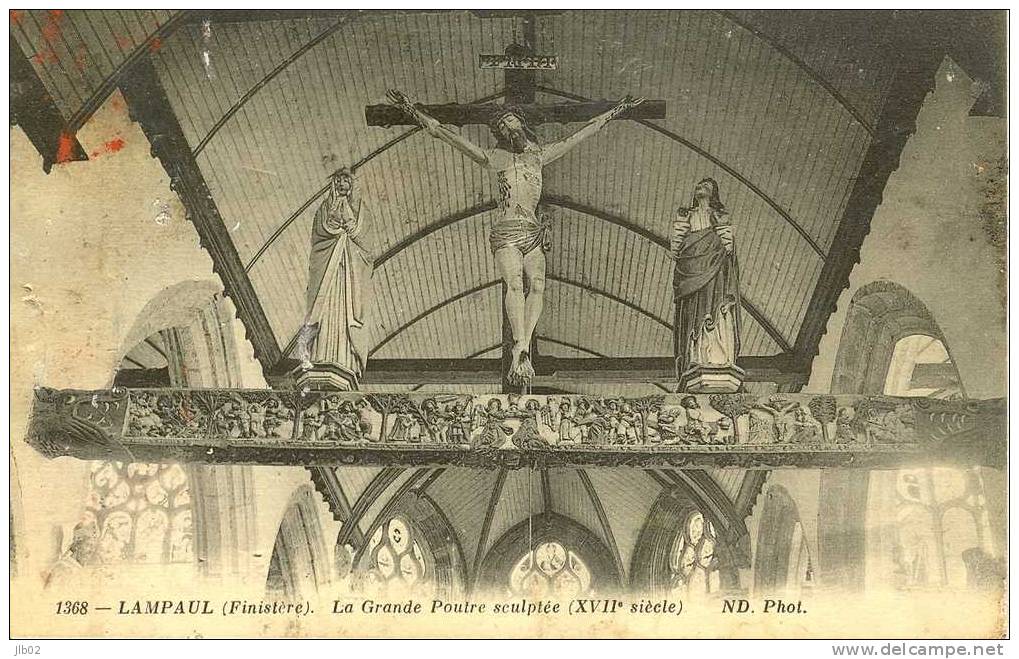 1368 - Lampaul ( Finistère) - La Grande Poutre Sculptée  (XVIIe Siecle) - Lampaul-Guimiliau