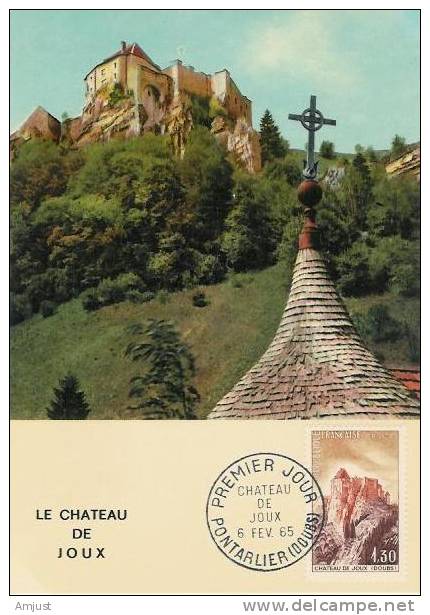 Carte Maximum,Maxi Cards, Château De Joux - 1960-1969