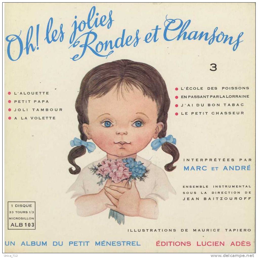 Disque-Livre   "Rondes Et Chansons"  N°3 - Children