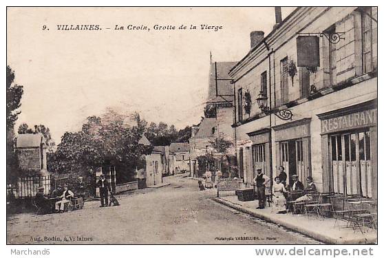 MAYENNE.VILLAINES.LA CROIX GROTTE DE LA VIERGE  Cp Taché Et Graté Vue En L état Enchere - Villaines La Juhel