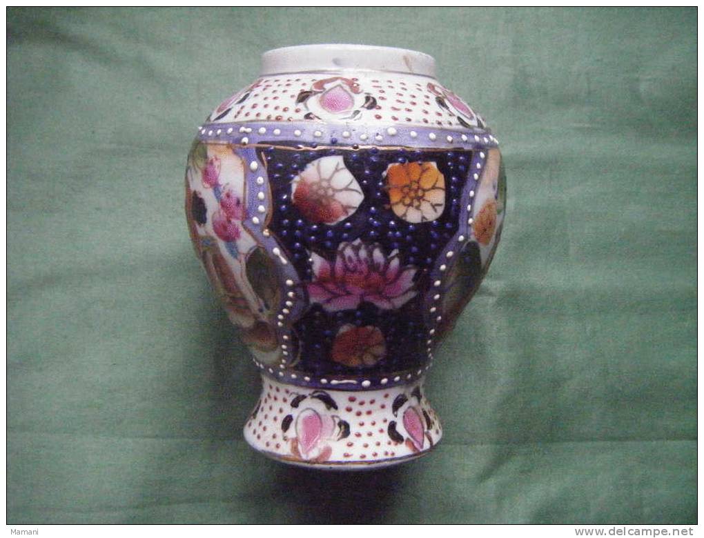 Vase  Decor Asiatique Hauteur 10 Cm Environ -ouverture 4 Cm---. - Aziatische Kunst